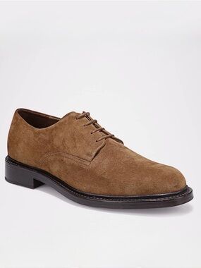 VINCE Men's Davies Leather Derby Shoes Vicuna Brown Suede 44.5/11.5